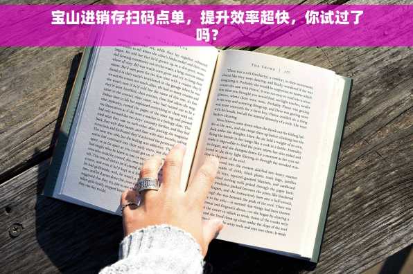宝山进销存扫码点单，提升效率超快，你试过了吗？