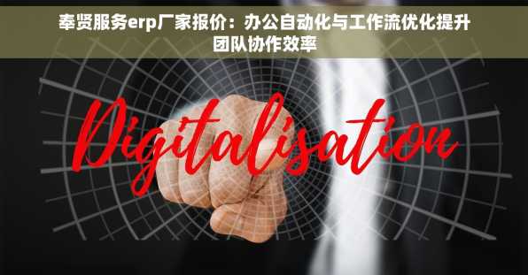 奉贤服务erp厂家报价：办公自动化与工作流优化提升团队协作效率