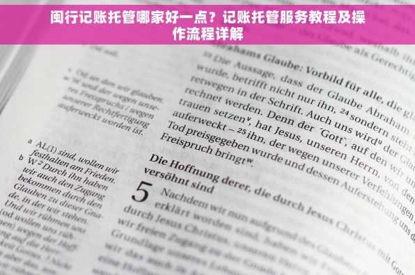 闽行记账托管哪家好一点？记账托管服务教程及操作流程详解