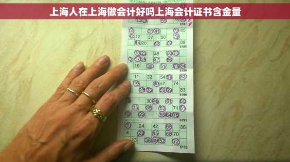 上海人在上海做会计好吗上海会计证书含金量