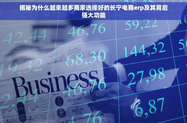 揭秘为什么越来越多商家选择好的长宁电商erp及其背后强大功能