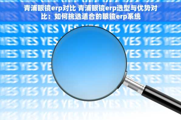 青浦眼镜erp对比 青浦眼镜erp选型与优势对比：如何挑选适合的眼镜erp系统