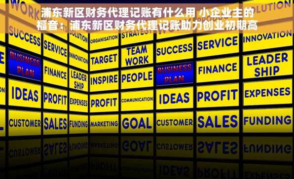 浦东新区财务代理记账有什么用 小企业主的福音：浦东新区财务代理记账助力创业初期高效运营