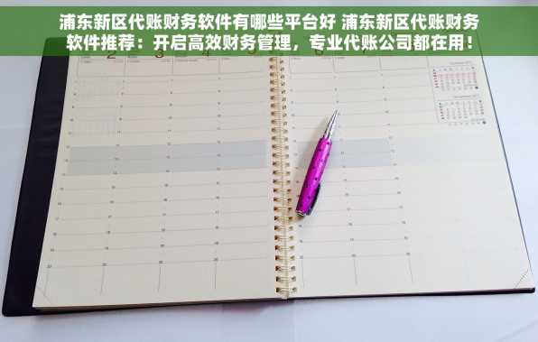 浦东新区代账财务软件有哪些平台好 浦东新区代账财务软件推荐：开启高效财务管理，专业代账公司都在用！
