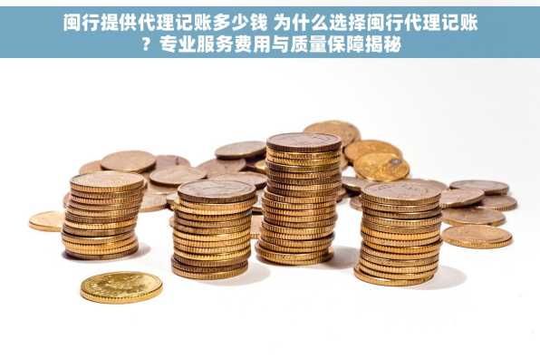 闽行提供代理记账多少钱 为什么选择闽行代理记账？专业服务费用与质量保障揭秘