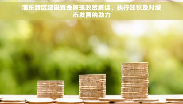 浦东新区建设资金管理政策解读、执行建议及对城市发展的助力