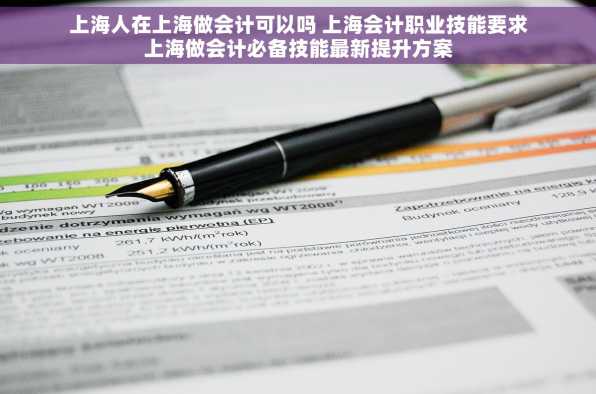 上海人在上海做会计可以吗 上海会计职业技能要求上海做会计必备技能最新提升方案