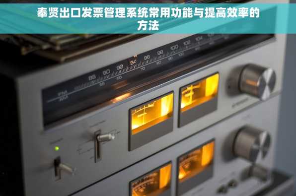 奉贤出口发票管理系统常用功能与提高效率的方法