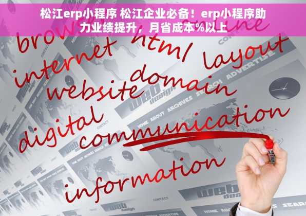 松江erp小程序 松江企业必备！erp小程序助力业绩提升，月省成本%以上