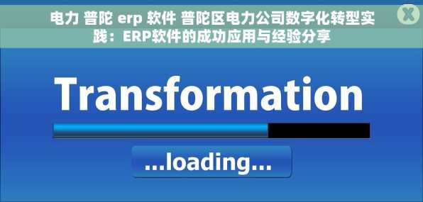 电力 普陀 erp 软件 普陀区电力公司数字化转型实践：ERP软件的成功应用与经验分享
