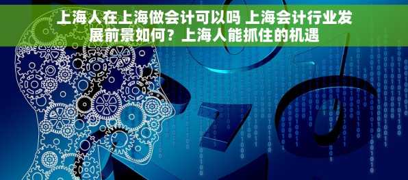 上海人在上海做会计可以吗 上海会计行业发展前景如何？上海人能抓住的机遇