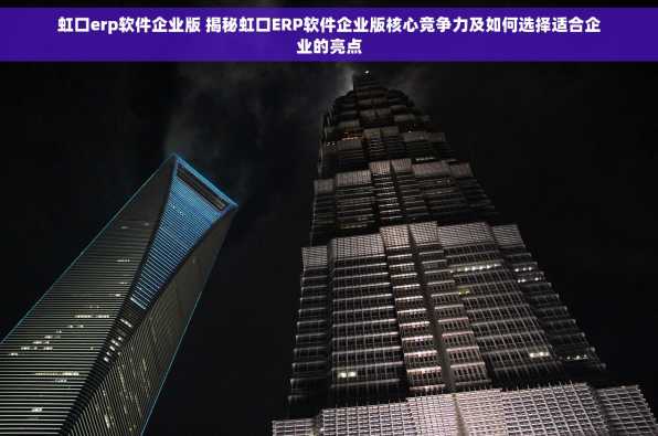 虹口erp软件企业版 揭秘虹口ERP软件企业版核心竞争力及如何选择适合企业的亮点