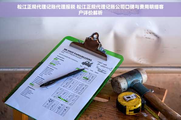 松江正规代理记账代理报税 松江正规代理记账公司口碑与费用明细客户评价解析