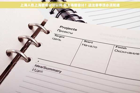 上海人在上海做会计可以吗 在上海做会计？这注意事项必须知道