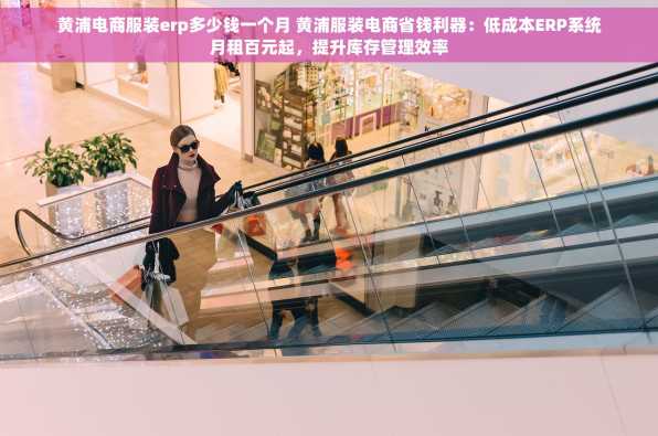 黄浦电商服装erp多少钱一个月 黄浦服装电商省钱利器：低成本ERP系统月租百元起，提升库存管理效率