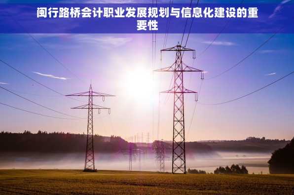 闽行路桥会计职业发展规划与信息化建设的重要性