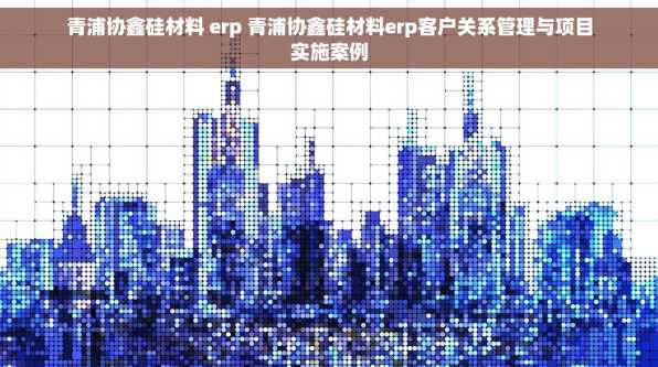 青浦协鑫硅材料 erp 青浦协鑫硅材料erp客户关系管理与项目实施案例