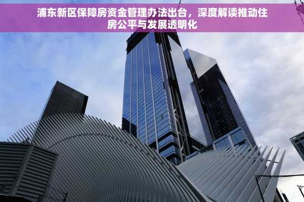 浦东新区保障房资金管理办法出台，深度解读推动住房公平与发展透明化