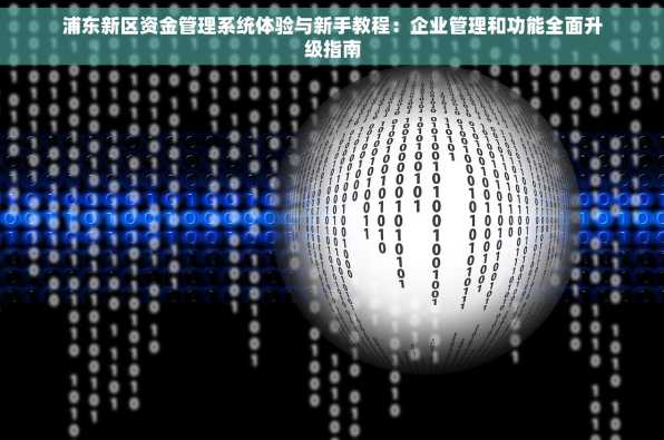 浦东新区资金管理系统体验与新手教程：企业管理和功能全面升级指南