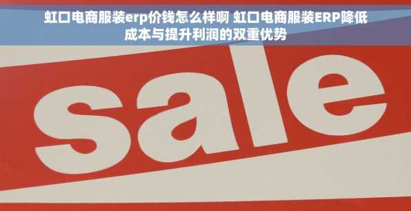 虹口电商服装erp价钱怎么样啊 虹口电商服装ERP降低成本与提升利润的双重优势