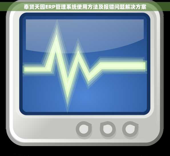 奉贤天园ERP管理系统使用方法及报错问题解决方案