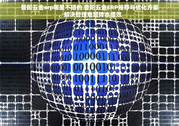 普陀五金erp哪里不错的 普陀五金ERP推荐与优化方案，解决管理难题降本增效