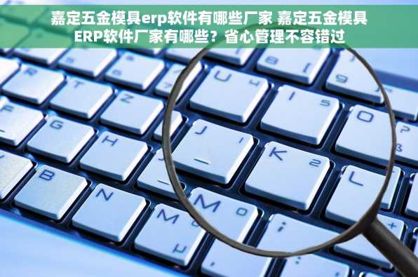 嘉定五金模具erp软件有哪些厂家 嘉定五金模具ERP软件厂家有哪些？省心管理不容错过