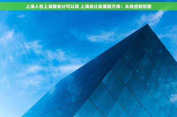 上海人在上海做会计可以吗 上海会计发展新方向：从传统到创新