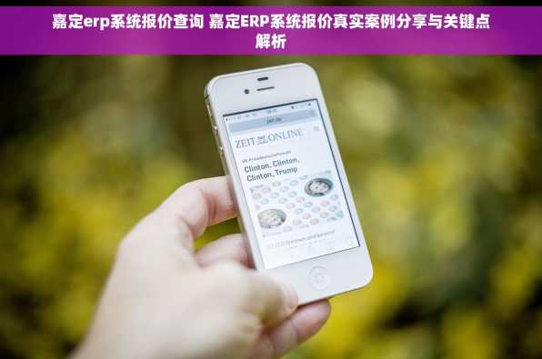 嘉定erp系统报价查询 嘉定ERP系统报价真实案例分享与关键点解析