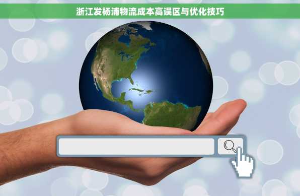 浙江发杨浦物流成本高误区与优化技巧