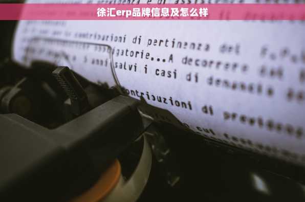 徐汇erp品牌信息及怎么样