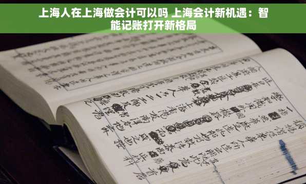 上海人在上海做会计可以吗 上海会计新机遇：智能记账打开新格局