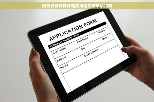 闽行财务软件补贴实用信息与申请指南