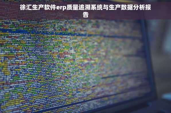 徐汇生产软件erp质量追溯系统与生产数据分析报告