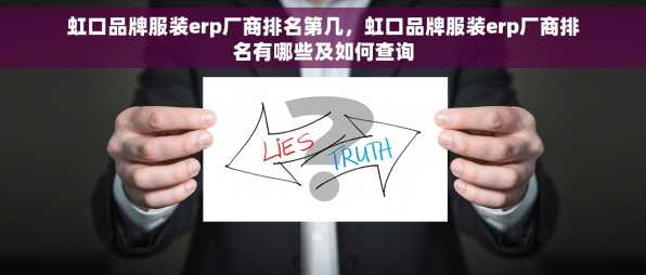 虹口品牌服装erp厂商排名第几，虹口品牌服装erp厂商排名有哪些及如何查询
