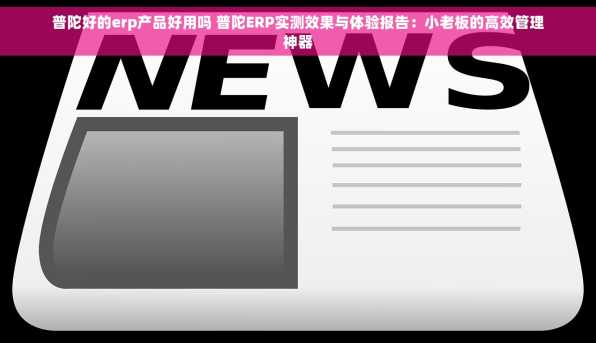 普陀好的erp产品好用吗 普陀ERP实测效果与体验报告：小老板的高效管理神器