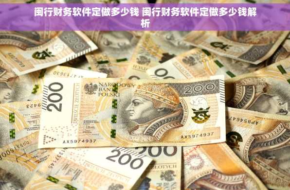 闽行财务软件定做多少钱 闽行财务软件定做多少钱解析