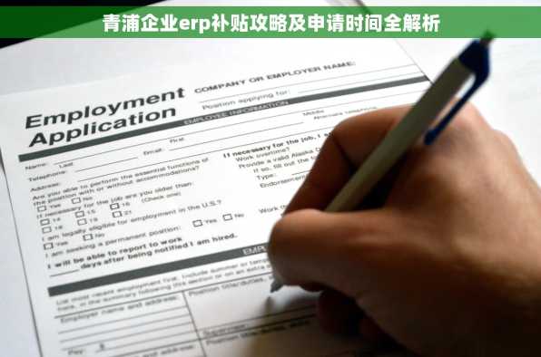 青浦企业erp补贴攻略及申请时间全解析