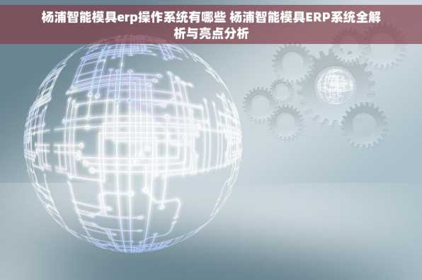 杨浦智能模具erp操作系统有哪些 杨浦智能模具ERP系统全解析与亮点分析