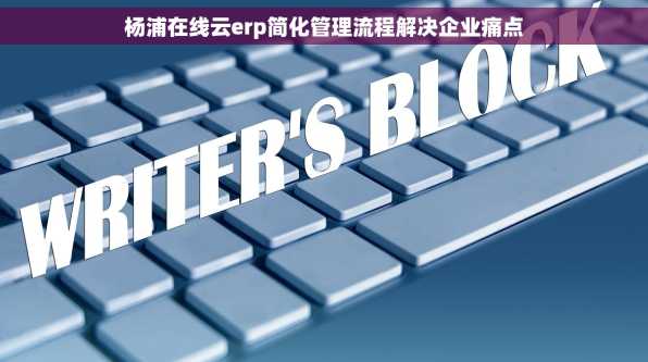 杨浦在线云erp简化管理流程解决企业痛点