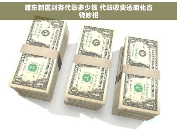 浦东新区财务代账多少钱 代账收费透明化省钱妙招