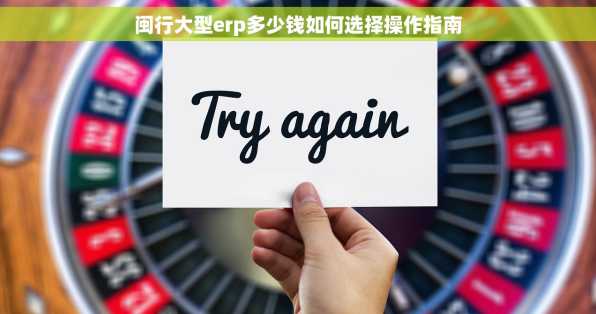 闽行大型erp多少钱如何选择操作指南