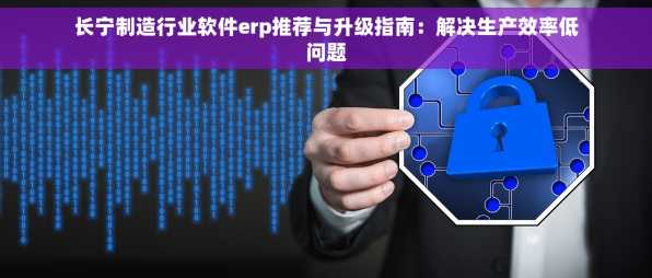 长宁制造行业软件erp推荐与升级指南：解决生产效率低问题