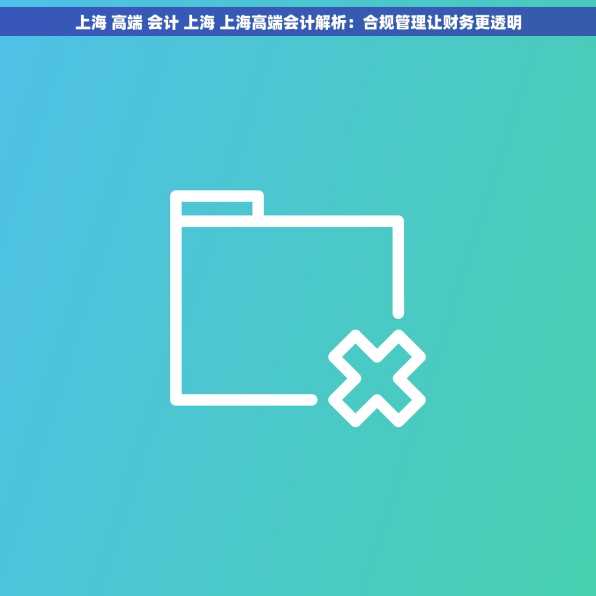 上海 高端 会计 上海 上海高端会计解析：合规管理让财务更透明