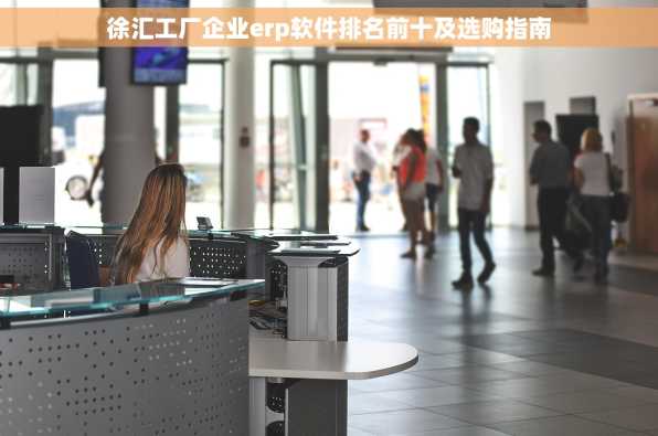 徐汇工厂企业erp软件排名前十及选购指南