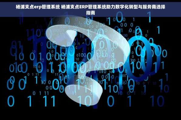 杨浦支点erp管理系统 杨浦支点ERP管理系统助力数字化转型与服务商选择指南