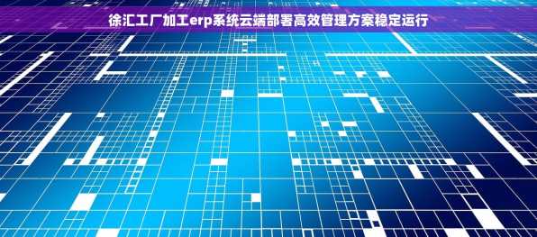 徐汇工厂加工erp系统云端部署高效管理方案稳定运行