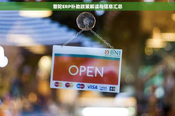 普陀ERP补助政策解读与信息汇总