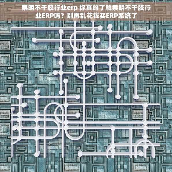 崇明不干胶行业erp 你真的了解崇明不干胶行业ERP吗？别再乱花钱买ERP系统了