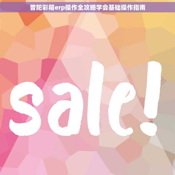 普陀彩箱erp操作全攻略学会基础操作指南